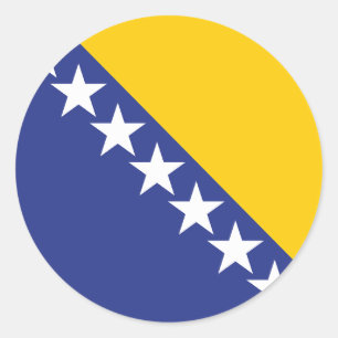 Bosnië en Herzegovina Vlag Classic Ronde Sticker