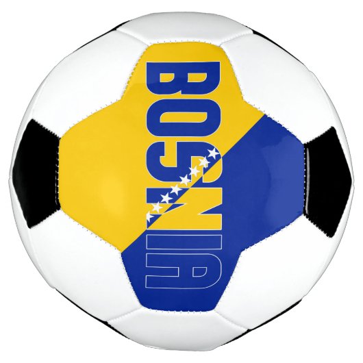Bosnië en Herzegovina Vlag Schattig Patriottisch Voetbal (Gedraaid)