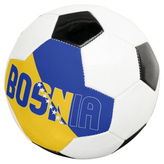 Bosnië en Herzegovina Vlag Schattig Patriottisch Voetbal (Drie kwart)