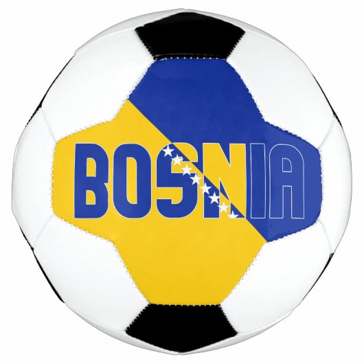Bosnië en Herzegovina Vlag Schattig Patriottisch Voetbal (Voorkant)