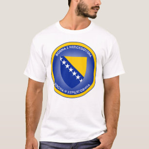 Bosnië en Herzegovina Wapenschild Cirkelvorm T-shirt