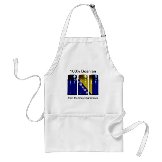 Bosnië Flag Spice Jars Apron Standaard Schort (Voorkant)
