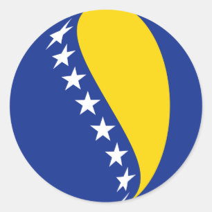 Bosnië Herzegovina Fisheye Vlag Sticker