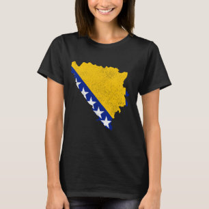 Bosnië Herzegovina Kaart Bosnische Vlag Pride Root T-shirt