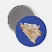 Bosnië-Herzegovina Kaart Magneet (Voorkant / Achterkant)