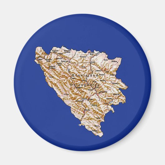 Bosnië-Herzegovina Kaart Magneet (Voorkant)