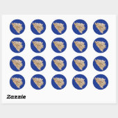 Bosnië Herzegovina Kaart Sticker (Vel)