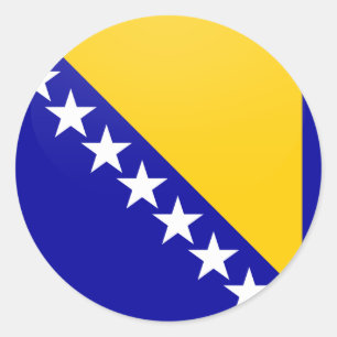 Bosnië-Herzegovina kwaliteit Vlag Cirkel Ronde Sticker