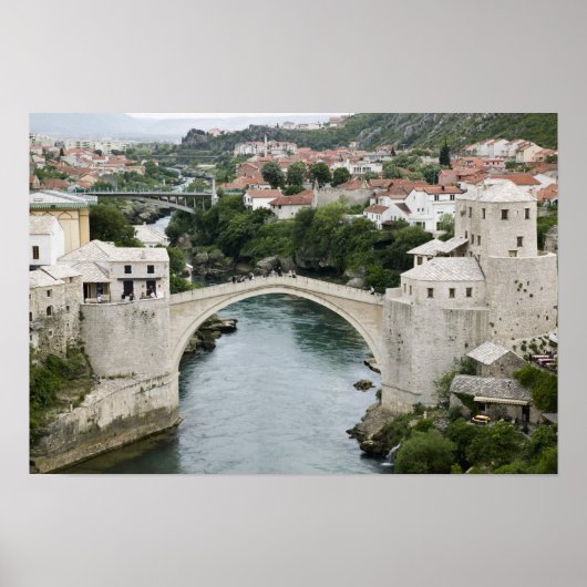 Bosnië-Herzegovina - Mostar. De oude brug Poster (Voorkant)