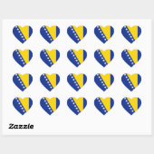 Bosnië Herzegovina Vlag Hart Sticker (Vel)