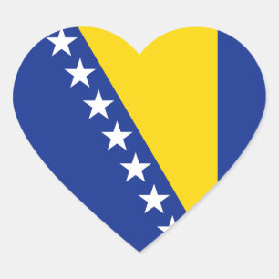 Bosnië Herzegovina Vlag Hart Sticker