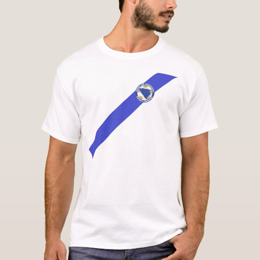 Bosnië Jersey Shirt, Plain. T-shirt (Voorkant)