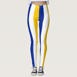Bosnië Nationale vlagkleuren Verticaal gestreept Leggings