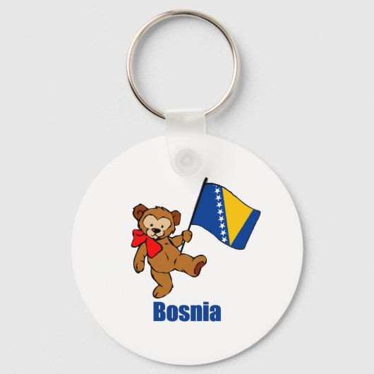Bosnië Teddy Bear Sleutelhanger (Voorkant)