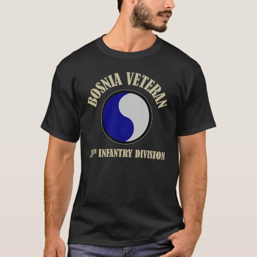 Bosnië-veteraan - 29ste ID T-shirt (Voorkant)