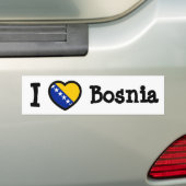 Bosnië-vlag Bumpersticker (Op auto)