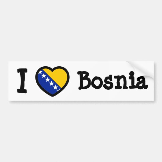 Bosnië-vlag Bumpersticker (Voorkant)