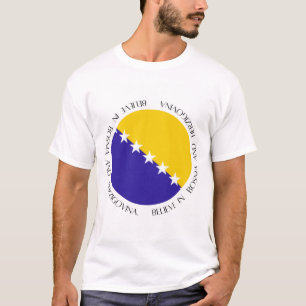 Bosnië Vlag Patriotische Kleding T-shirt