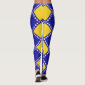 Bosnië vlag patroon leggings (Achterkant)