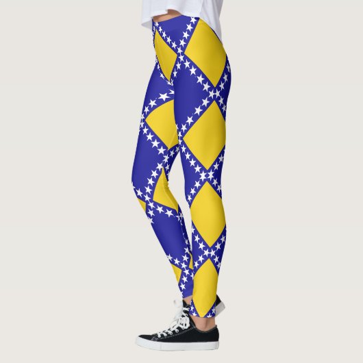 Bosnië vlag patroon leggings (Links)