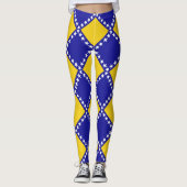 Bosnië vlag patroon leggings (Voorkant)