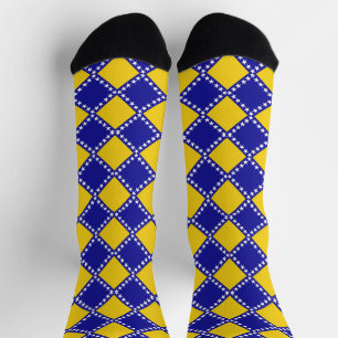 Bosnië vlag patroon sokken