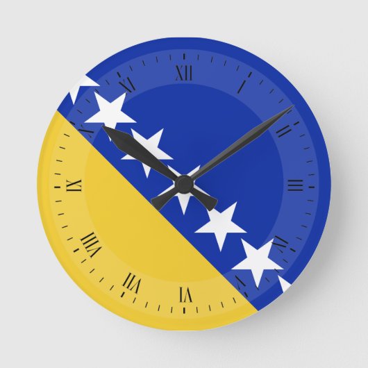 Bosnië-vlag Ronde Klok (Voorkant)