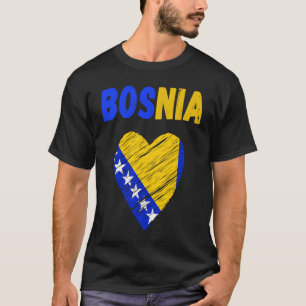 Bosnië Vlag Vakantie Bosnië Hart Bosnische Vlag T-shirt
