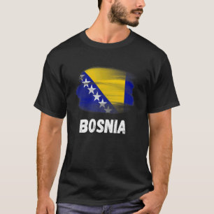 Bosnië Vlaggenpride Retro Bosnische Vlaggenfamilie T-shirt