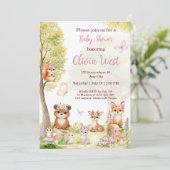 Bosnimf Babyshower Bosdieren Kaart (Staand voorkant)
