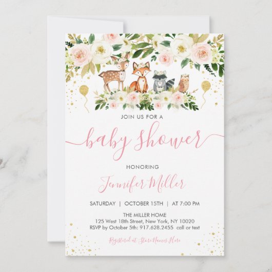 Bosnimf Roze Bloemenkraam Kaart (Voorkant)