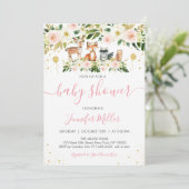 Bosnimf Roze Bloemenkraam Kaart (Staand voorkant)