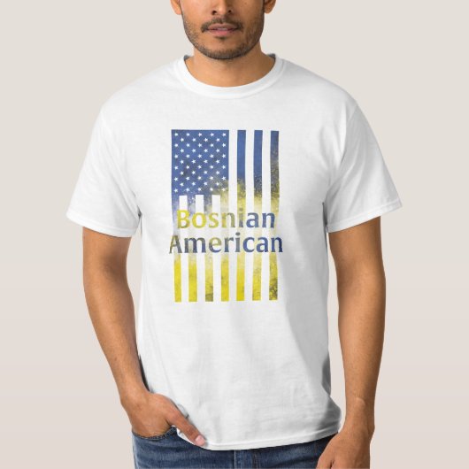 Bosnisch-Amerikaanse vlag T-Shirt (Voorkant)