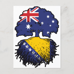 Bosnisch-Australische Australië - boomstammen Briefkaart
