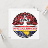 Bosnisch Bosnisch Schweizer Schweiz Baum Wurzel Kaart (Voorkant / Achterkant in situ)