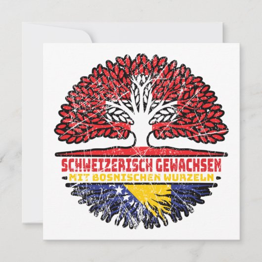 Bosnisch Bosnisch Schweizer Schweiz Baum Wurzel Kaart (Voorkant)