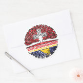 Bosnisch Bosnisch Schweizer Schweiz Baum Wurzel Ronde Sticker (Envelop)
