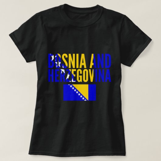 Bosnisch cadeau - landenvlag Bosnië en Herzegovina T-shirt (Design voorkant)
