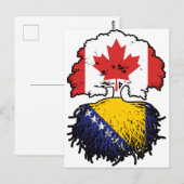 Bosnisch-Canadese vlag voor boomstammen Briefkaart (Voorkant / Achterkant)