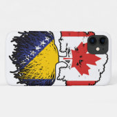 Bosnisch-Canadese vlag voor boomstammen Case-Mate iPhone Case (Achterkant (horizontaal))