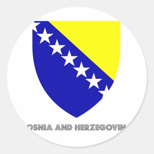 Bosnisch embleem ronde sticker (Voorkant)