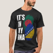 Bosnisch en Bangladeshi Mix DNA Flag Erfgoed T-shirt (Voorkant)