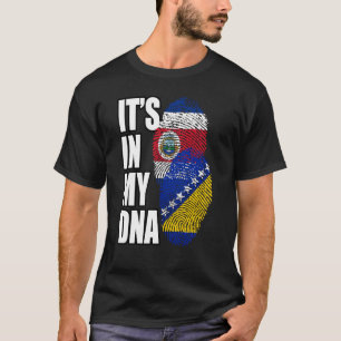 Bosnisch en Costa Ricaans Mix Dna-vlagerfgoed T-shirt