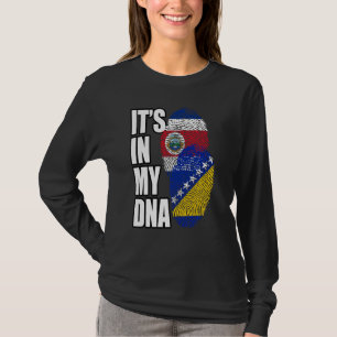 Bosnisch en Costa Ricaans Mix Dna-vlagerfgoed T-shirt