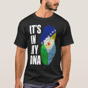 Bosnisch en Djiboutian Mix DNA Flag Heritage T-shirt