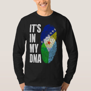 Bosnisch en Djiboutian Mix DNA Flag Heritage T-shirt