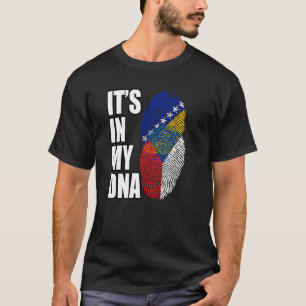 Bosnisch en Tsjechisch Mix DNA-vlaggenerfgoed T-shirt