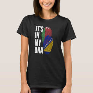 Bosnisch en Wit-Russisch Mix DNA-vlaggenerfgoed T-shirt