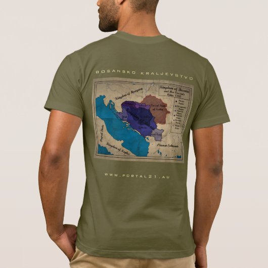 Bosnisch Koninkrijk / BOSANSKO kraljevstvo T-shirt (Achterkant)