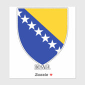 Bosnisch nationaal wapen patriottisch sticker (Vel)